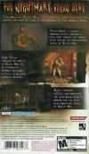 Silent Hill: Origins Box Art Back